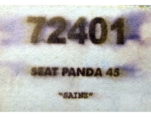 SEAT PANDA CARLOS SAINZ REF.72401 TEAM SLOT