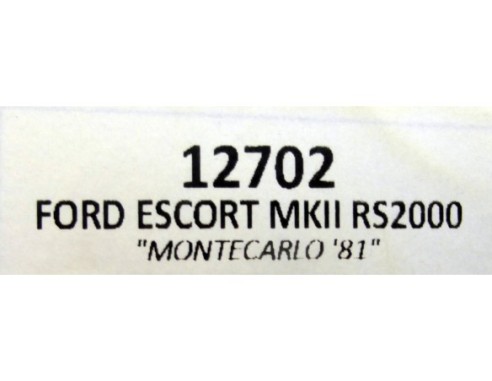 FORD ESCORT MK II RS2000 MONTECARLO “81 REF.12702 TEAM SLOT