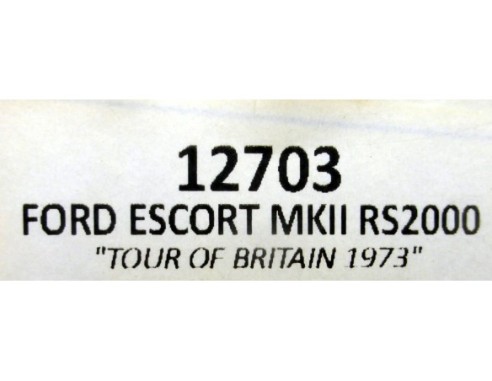 FORD ESCORT MK II RS2000 TOUR OF BRITAIN 1973 REF.12703 TEAM SLOT
