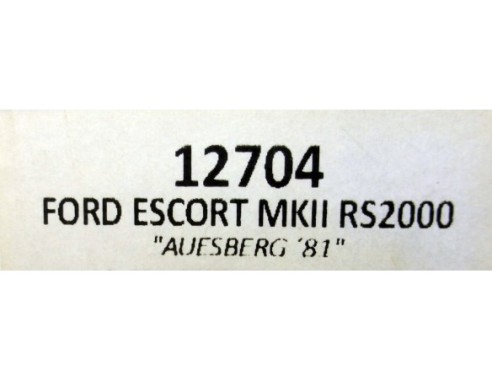 FORD ESCORT MK II RS2000 AUESBERG “81 REF.12704 TEAM SLOT