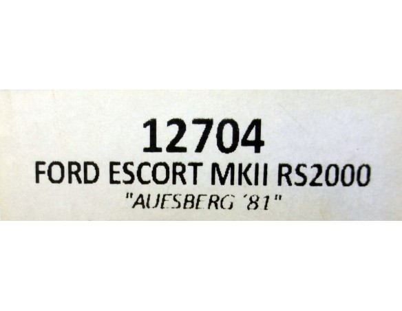 FORD ESCORT MK II RS2000 AUESBERG “81 REF.12704 TEAM SLOT