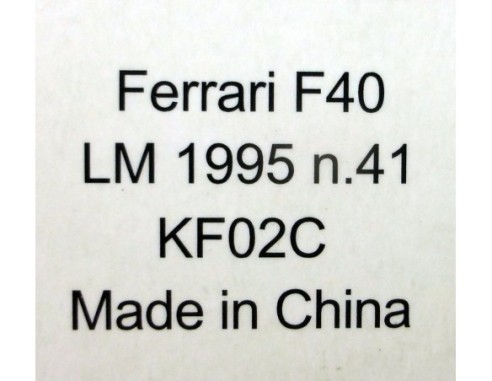 FERRARI F40 LM 1995 Nº41 REF.KF02C SLOT.IT