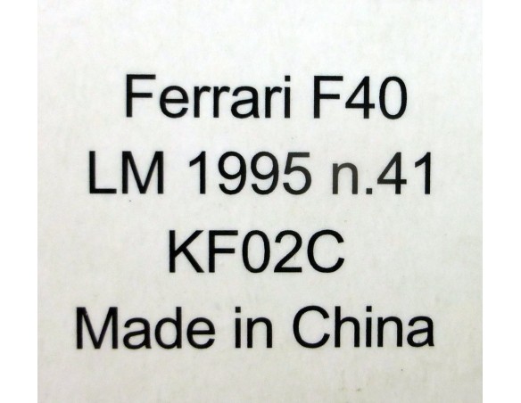 FERRARI F40 LM 1995 Nº41 REF.KF02C SLOT.IT