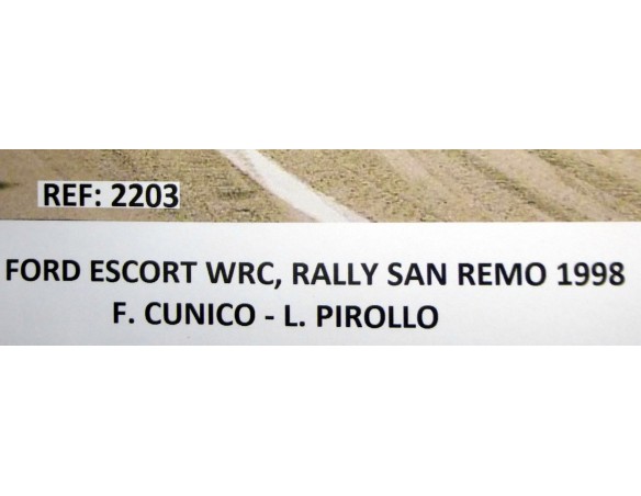 FORD ESCORT WRC RALLY SAN REMO 1998 REF.2203 MARALIC MODELS