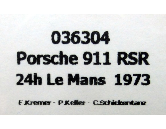 PORSCHE 911 RSR 24H LE MANS 1973 REF.036304 FLY