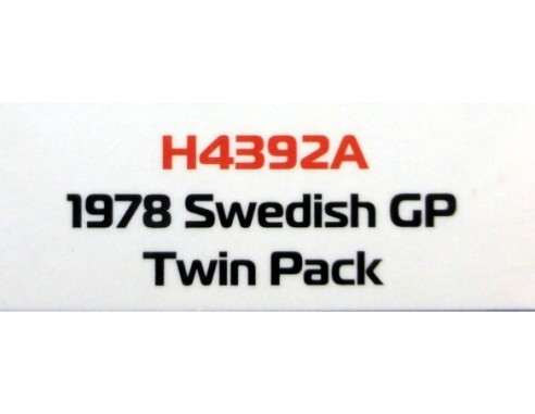 1978 SWEDISH GP TWIN PACK LEYENDAS REF.H4392A SUPERSLOT