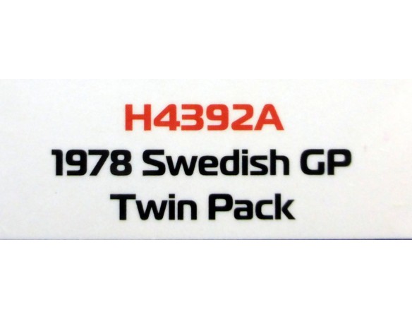 1978 SWEDISH GP TWIN PACK LEYENDAS REF.H4392A SUPERSLOT