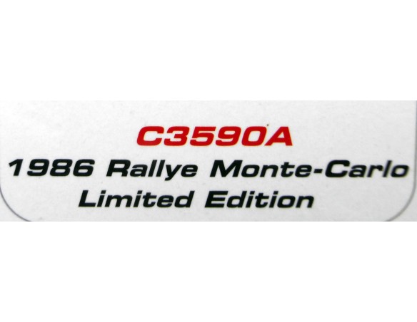 1986 RALLYE MONTE CARLO LMTD.ED REF.C3590A