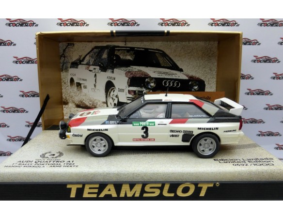 AUDI QUATTRO A1 PORTUGAL 83 GOLD EDITION Nº3 REF.PDV09090030 TEAM SLOT