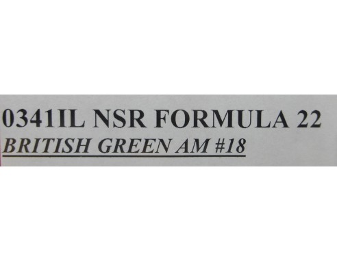 FORMULA 22 BRITISH GREEN AM Nº18 REF.0341IL NSR