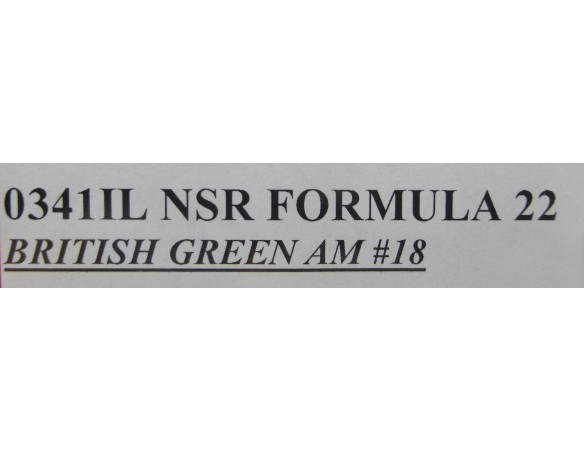 FORMULA 22 BRITISH GREEN AM Nº18 REF.0341IL NSR