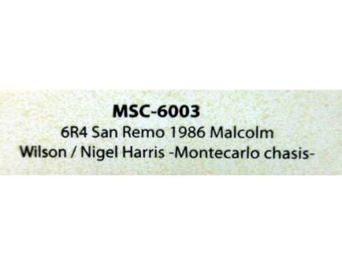 METRO 6R4 SAN REMO 1986 REF.6003 MSC