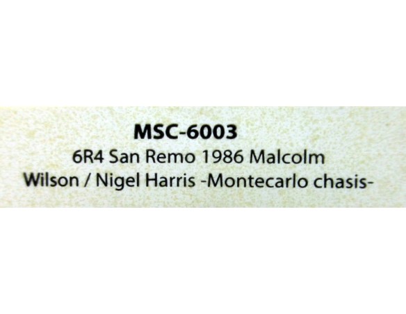 METRO 6R4 SAN REMO 1986 REF.6003 MSC