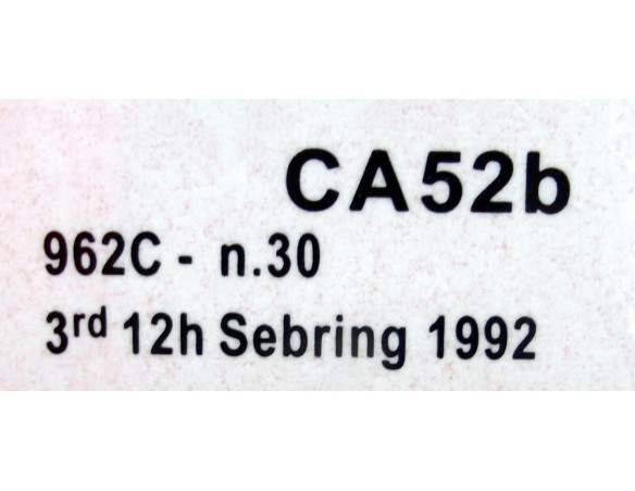PORSCHE 962C 3RD 12H SEBRING 1992 REF.CA52b SLOT.IT
