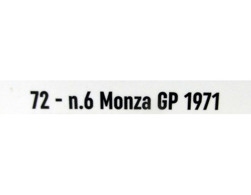 LOTUS 72 Nº6 MONZA GP 1971 REF.PCW02 POLICAR