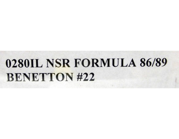 FORMULA 86/89 BENETTON Nº22 REF.0280IL NSR