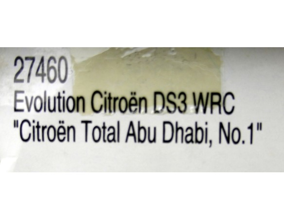 CITROEN DS3 WRC CITROEN TOTAL ABU DHABI Nº1 REF.27460 CARRERAEVOLUTION