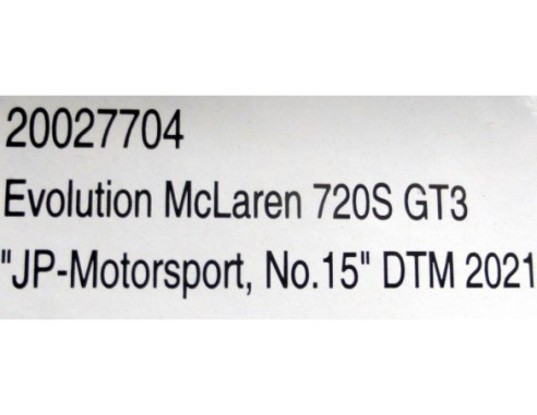MC LAREN 720S GT3 JP-MOTOR SPORT Nº15 DTM 2021 REF.27704 CARRERA EVOLUTION