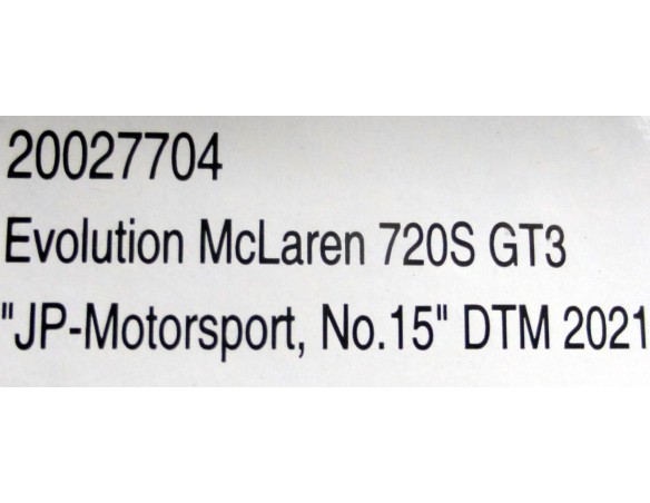 MC LAREN 720S GT3 JP-MOTOR SPORT Nº15 DTM 2021 REF.27704 CARRERA EVOLUTION