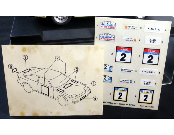 Toyota Celica	REPSOL LLANTAS CROMO CON ADHESIVOS ORIGINALES 1991	REF.	8332	EXIN