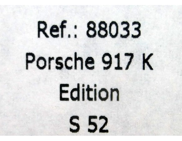 PORSCHE 917 K EDITION S52 REF.88033 FLY