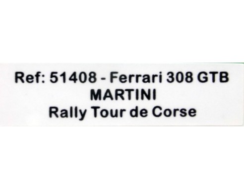 FERRARI 308 GTB MARTINI RALLY TOUR DE CORSE REF.51408 AVANT SLOT