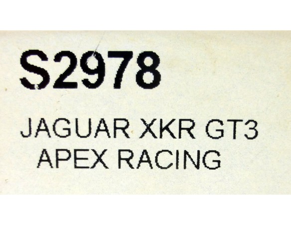 JAGUAR XKR GT3 APEX RACING REF.S2978 SUPERSLOT
