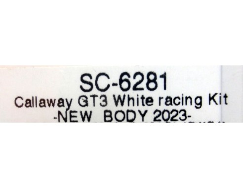 CALLAWAY GT3 WHITE RACING KIT NEW BODY 2023 REF.SC6281 SCALEAUTO