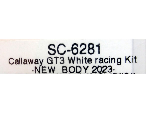 CALLAWAY GT3 WHITE RACING KIT NEW BODY 2023 REF.SC6281 SCALEAUTO