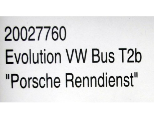 VW BUS T2b PORSCHE REMDIENST REF.27760 CARRERA