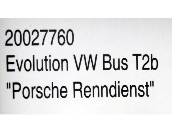 VW BUS T2b PORSCHE REMDIENST REF.27760 CARRERA