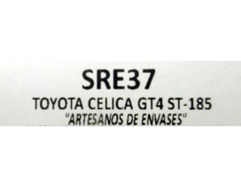 TOYOTA CELICA GT4 ST-185 ARTESANOS DE ENVASES REF.SRE37 TEAM SLOT