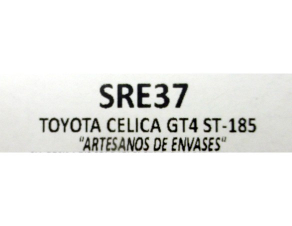 TOYOTA CELICA GT4 ST-185 ARTESANOS DE ENVASES REF.SRE37 TEAM SLOT