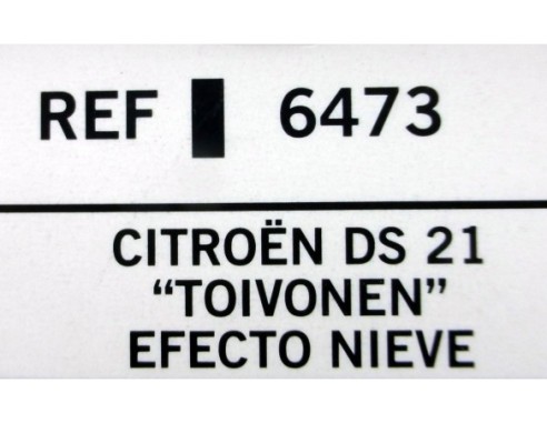 CITROEN DS 21 TOIVONEN EFECTO NIEVE REF.6473 TECNITOYS