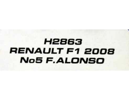 RENAULT F1 2008 ING F.ALONSO Nº5 H2863 SUPERSLOT