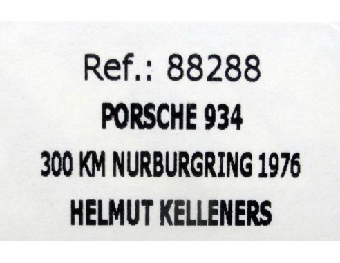 PORSCHE 934 300KM NURBURGRING 1976 JAGERMEISTER REF.88288 FLY