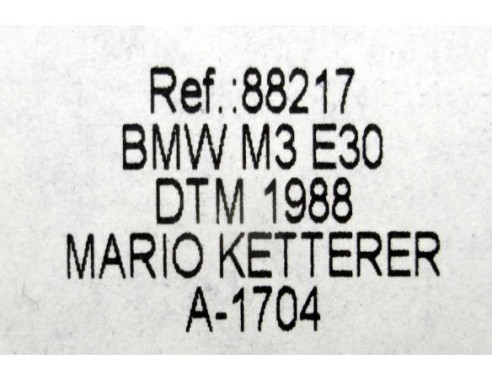 BMW M3 DTM 1988 JAGERMEISTER A1704 REF.88217 FLY