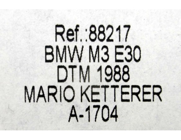 BMW M3 DTM 1988 JAGERMEISTER A1704 REF.88217 FLY