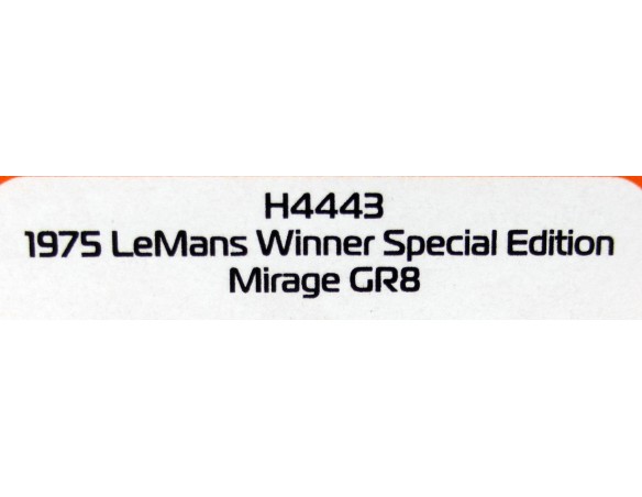 MIRAGE GR8 LE MANS 1975 GULF WINNER SPECIAL EDITION REF.H4443 SUPERSLOT