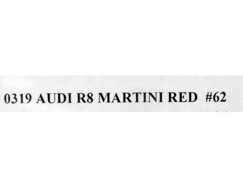 AUDI R8 MARTINI RED Nº62 REF.0319 NSR