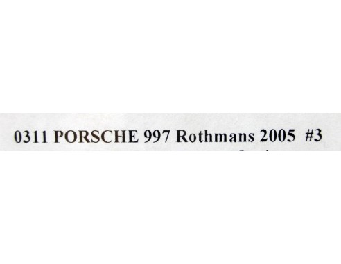 PORSCHE 997 ROTHMANS 2005 Nº3 REF.0311 NSR