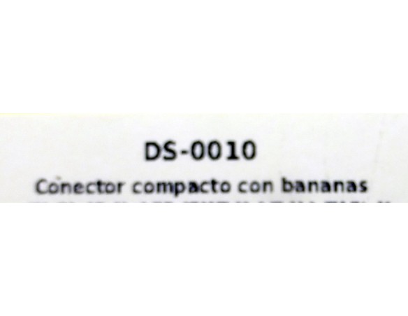 CONECTOR COMPACTO CON BANANAS REF.0010 DS