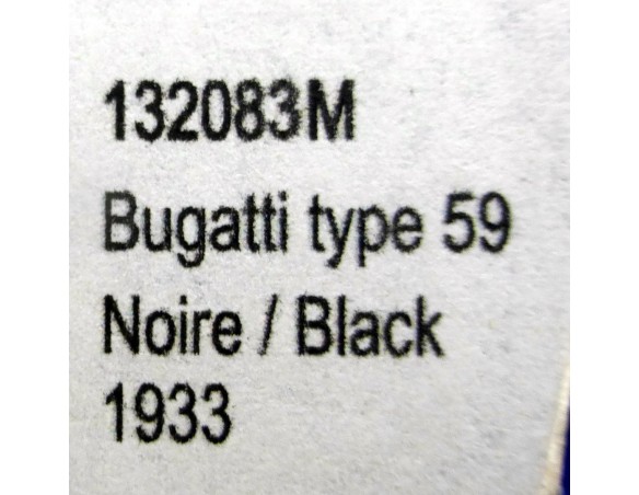 Bugatti Type 59 noire/black 1933 Ralf Lauren Collect ref.132083M Le Mans Miniatures