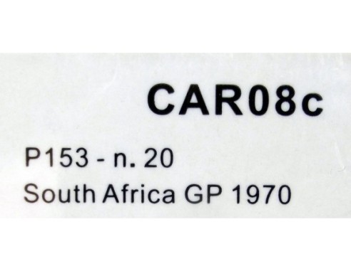 PORSCHE 153 Nº20 SOUTH AFRICA GP 1970 CAR08c POLICAR