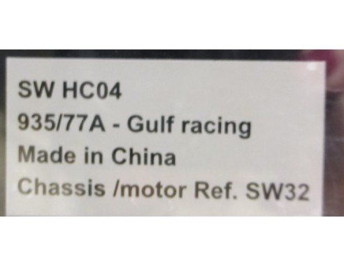 PORSCHE 935/77 A Nº14 +POST GULF REF.SWHC04  RACER SIDEWAYS