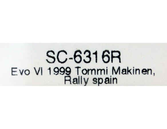 EVO VI RALLY SPAIN 1999 Nº1 REF.SC6316R SCALEAUTO