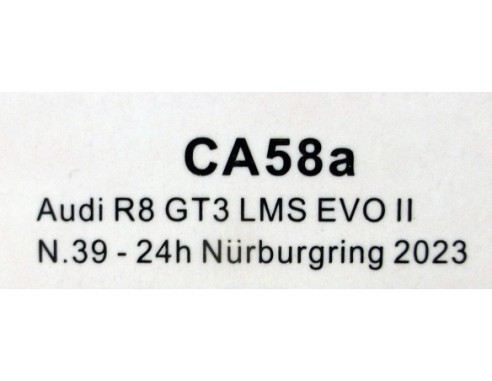 AUDI R8 GT3 LMS EVOII Nº39 NURBURGRING 2023 REF.CA58a SLOT.IT