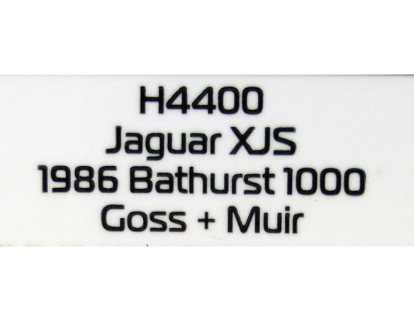 JAGUAR XJS 1986 BATHURST 1000 GOSS+MUIR REF.H4400 SUPERSLOT