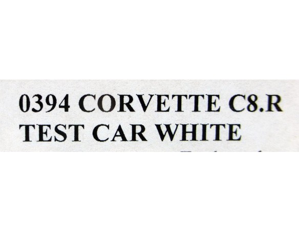 CORVETTE C8R TEST CAR WHITE REF.0394 NSR