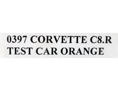 CORVETTE C8R TEST CAR ORANGE REF.0397 NSR